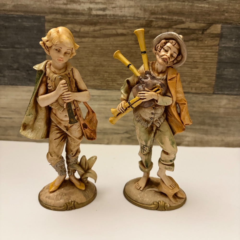 Vintage Fontanini Depose Italy Musicians Nativity Figurines Simonetti 1983 Set